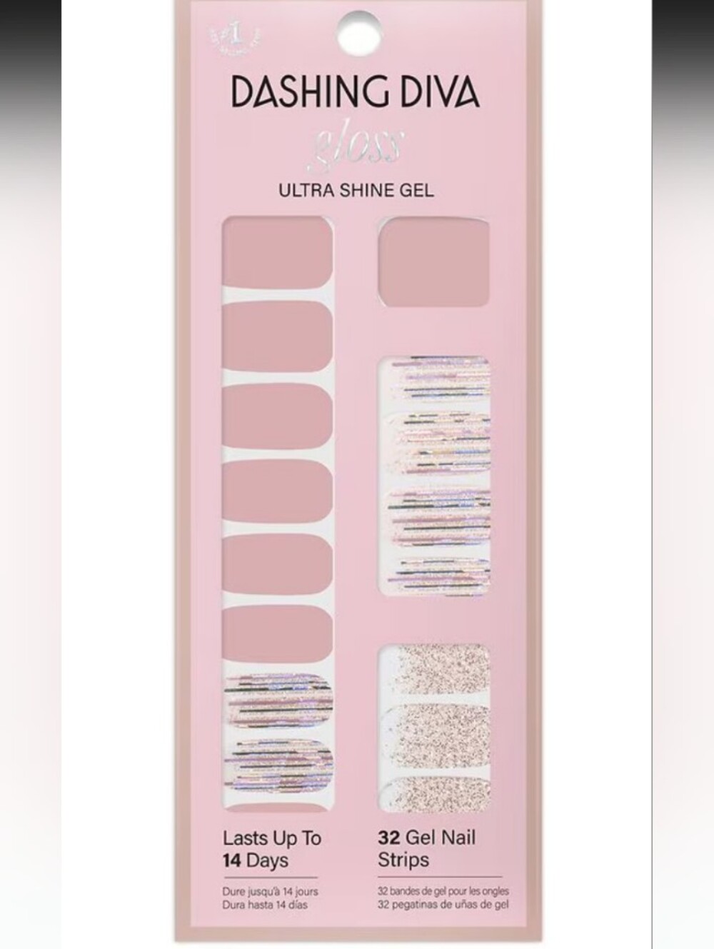 NIB Dashing Diva Gloss Ultra Shine Gel Nail Strips - "After Glow"